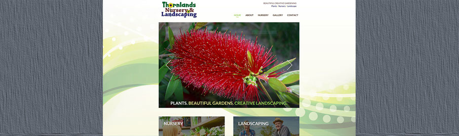 Ad Advantage created a 5 page website layout for Thornlands Nursery including exciting interactive widget elements of design.